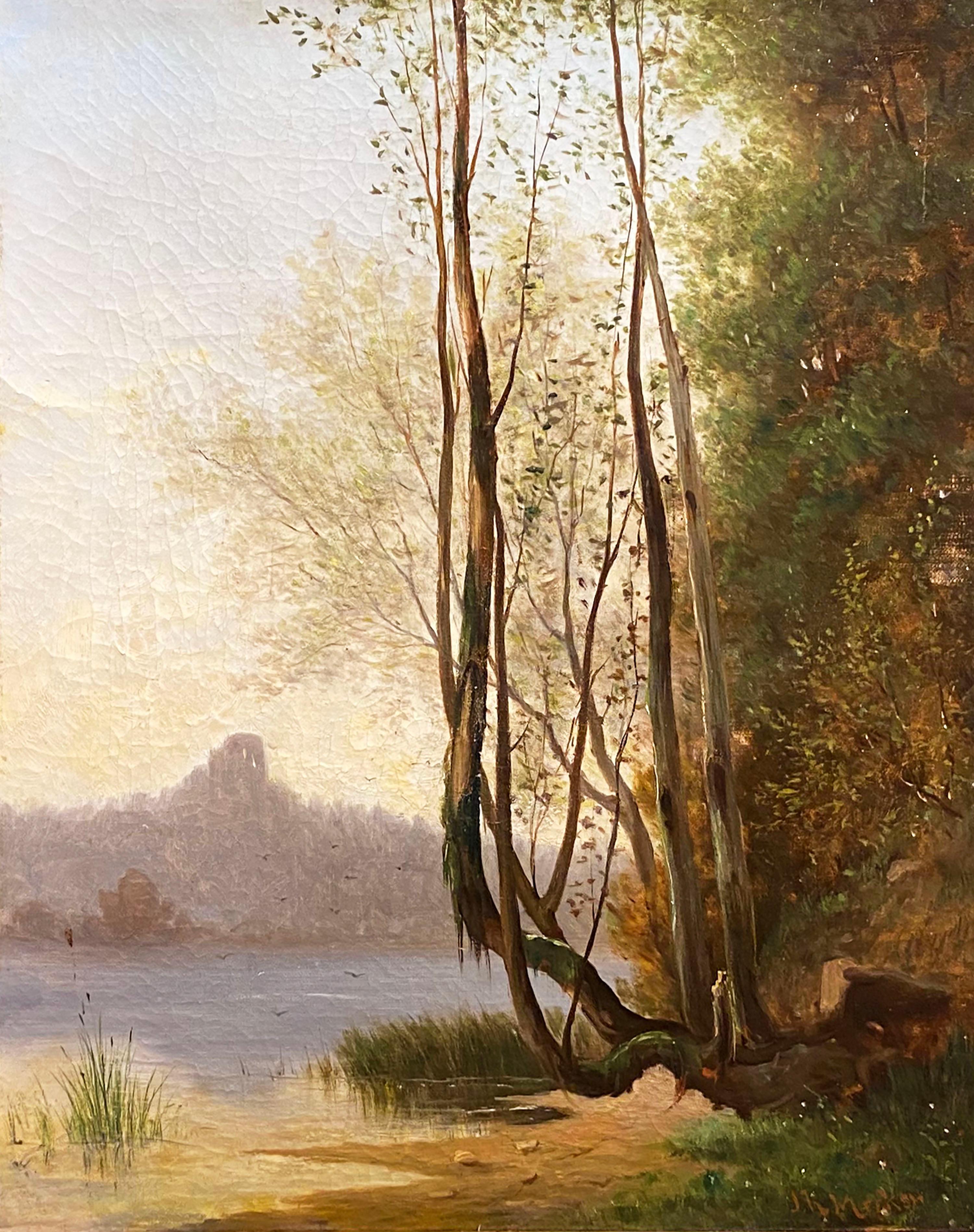 Edge of the River - Painting by Joseph Rusling Meeker
