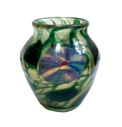 Rare presse-papiers vase à motif « Morning Glory » de Favrile