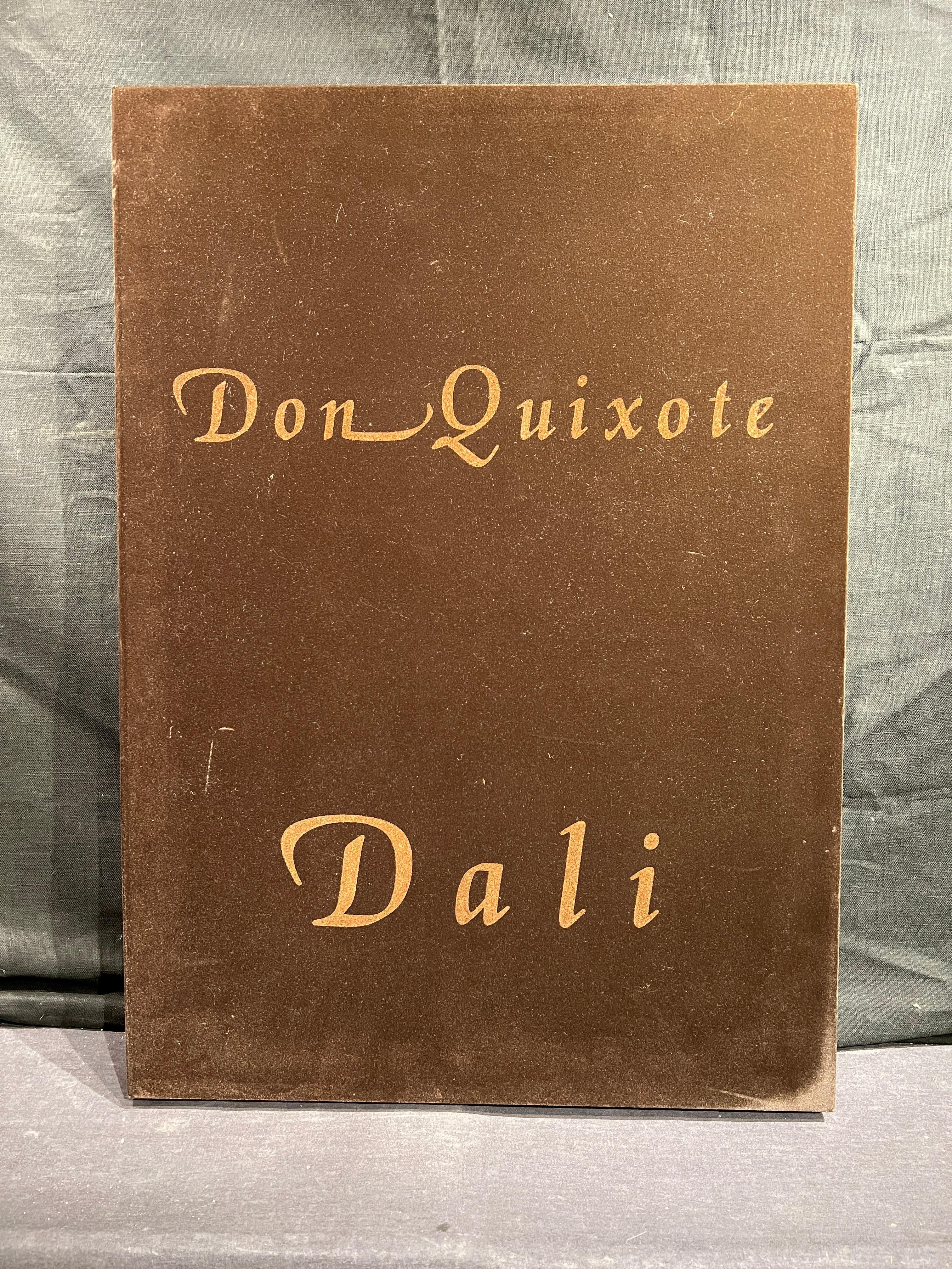 Don Quixote Bas Relief in Original Velvet Box - Sculpture by Salvador Dalí