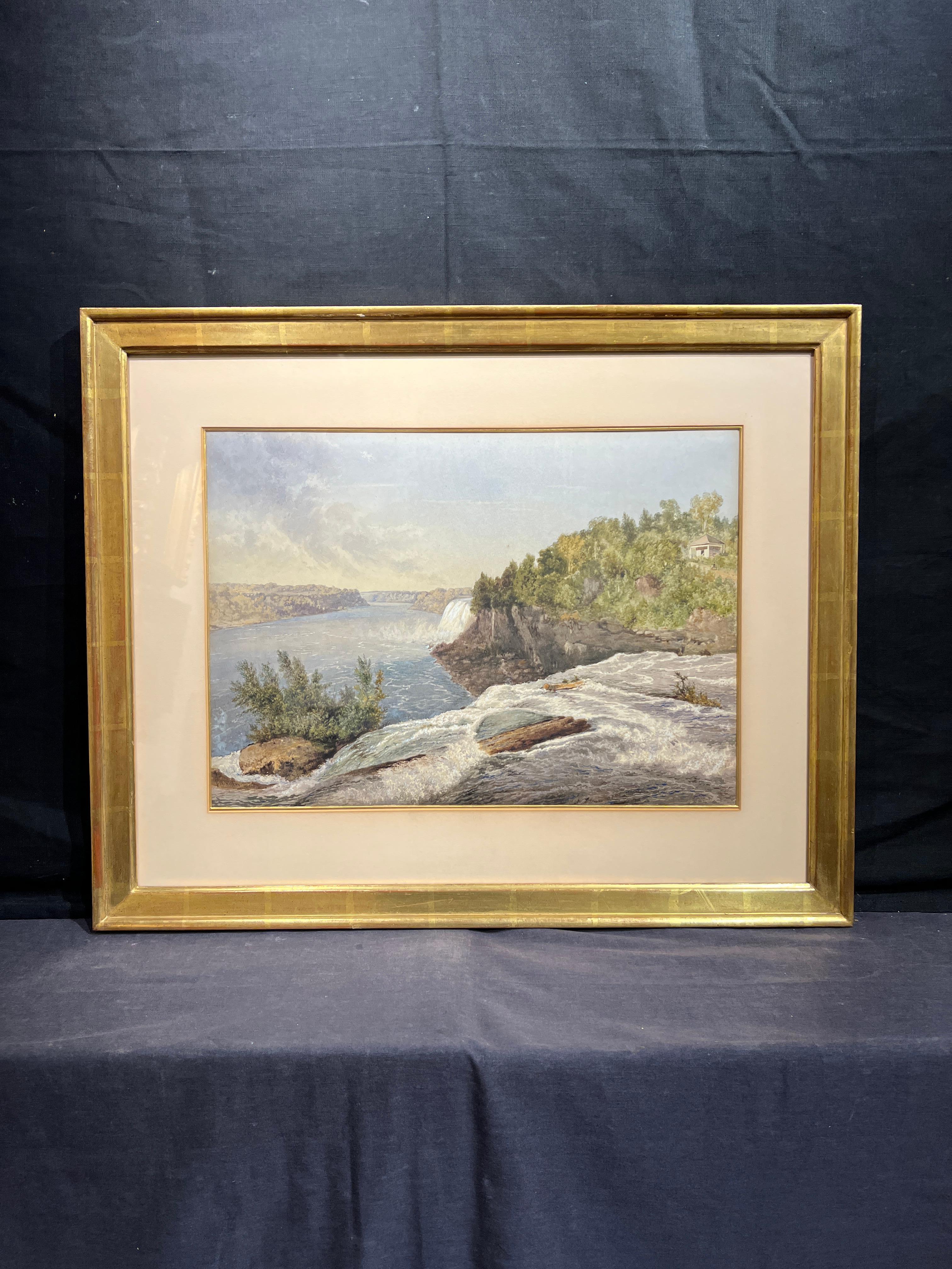 Hudson River Waterfall - Land Art by John William Hill