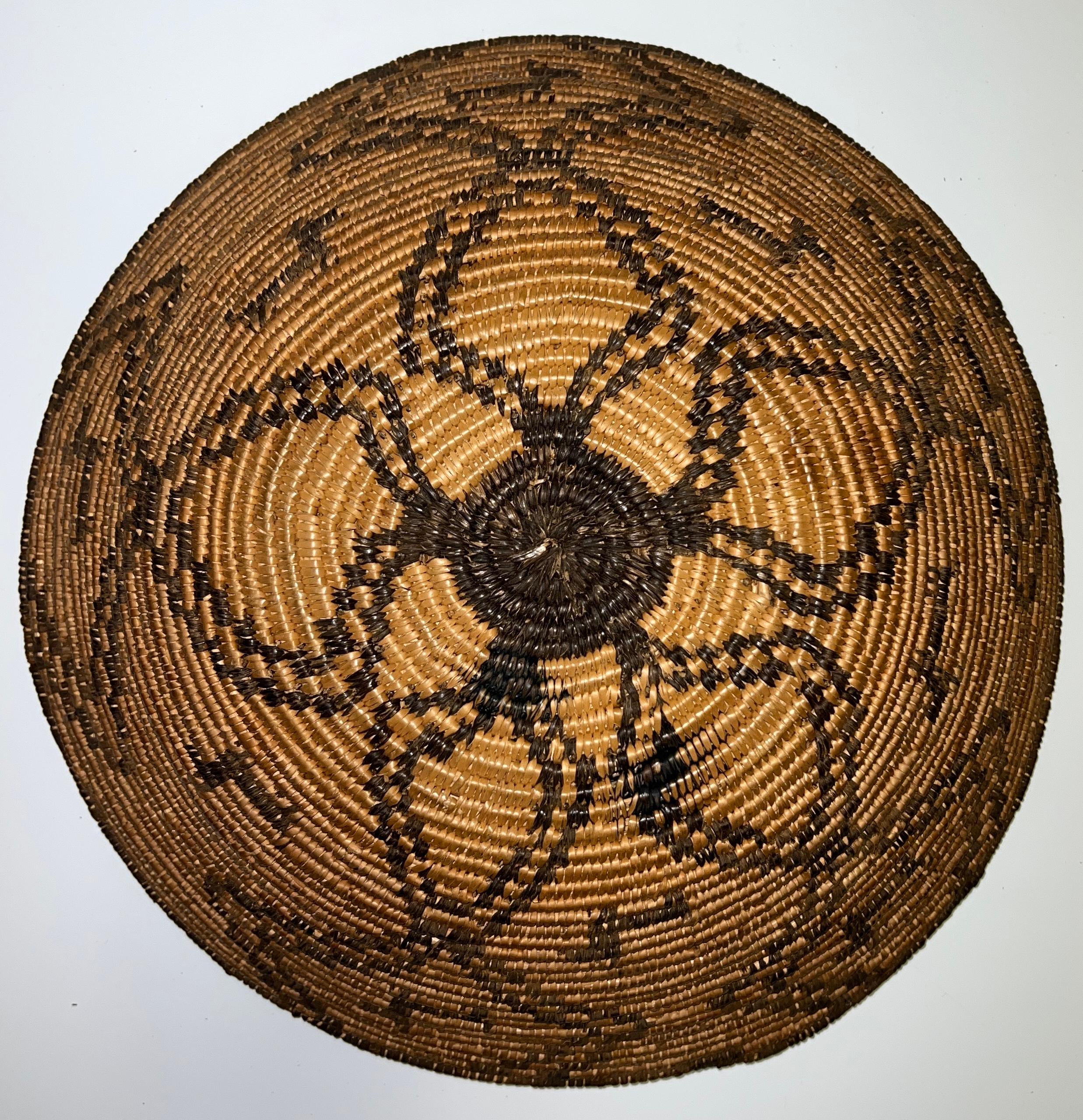 Woven Apache Basket with Dog Motif - Other Art Style Art by Unknown