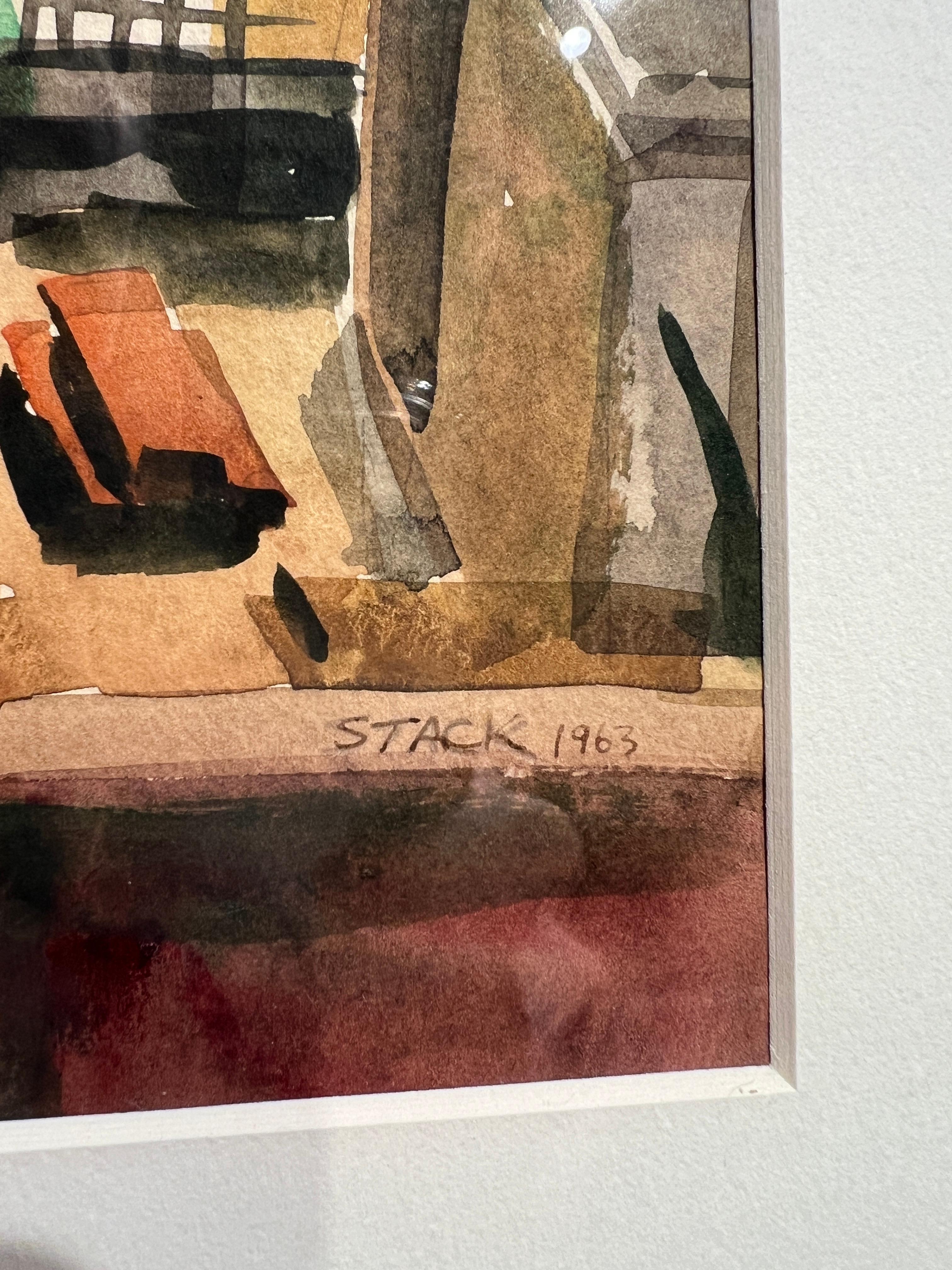 Il tetto di New York - Landscape Art Marrone di Frank Stack
