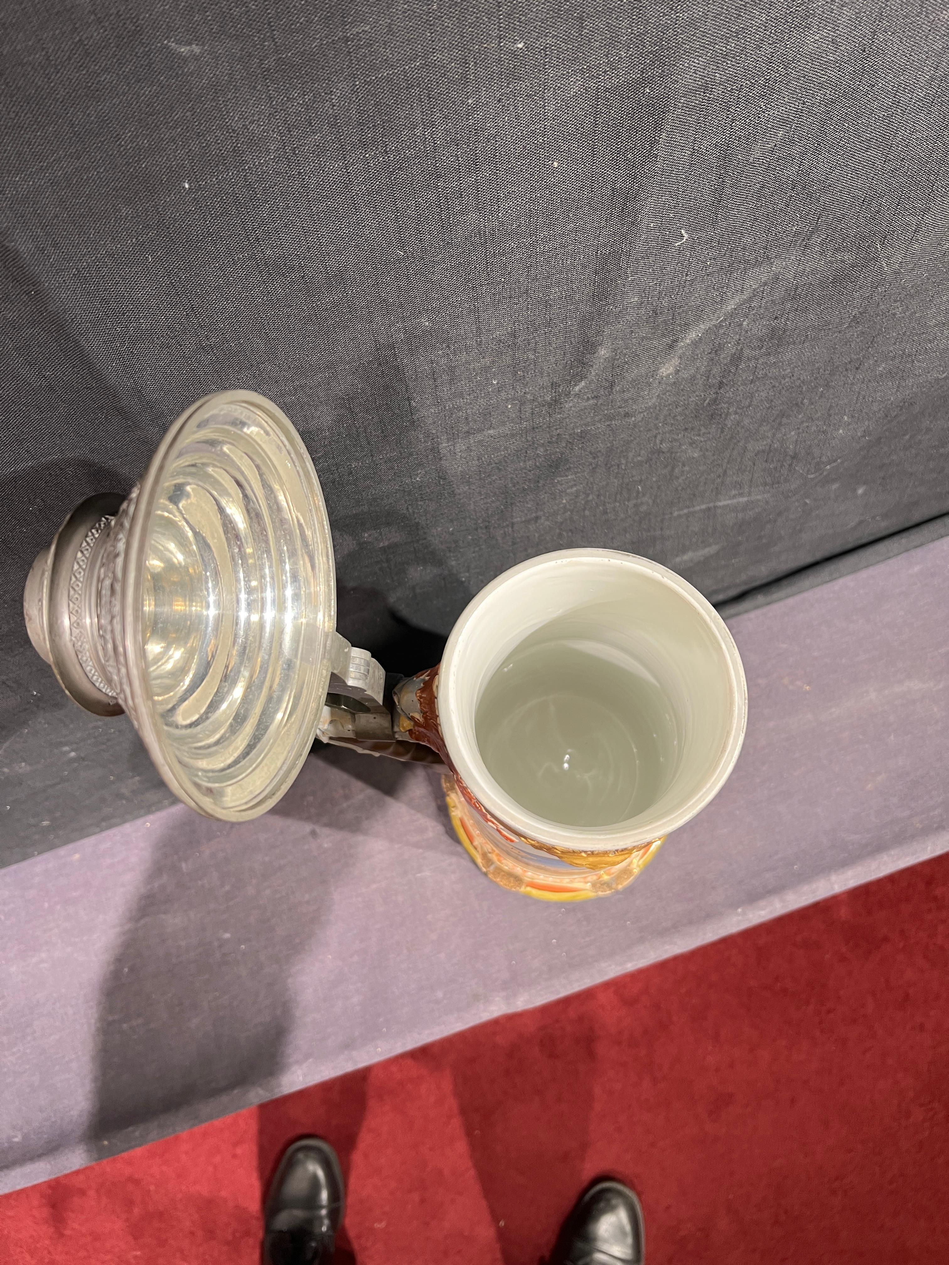 Stein à boire Mettlach Crusaders en vente 4