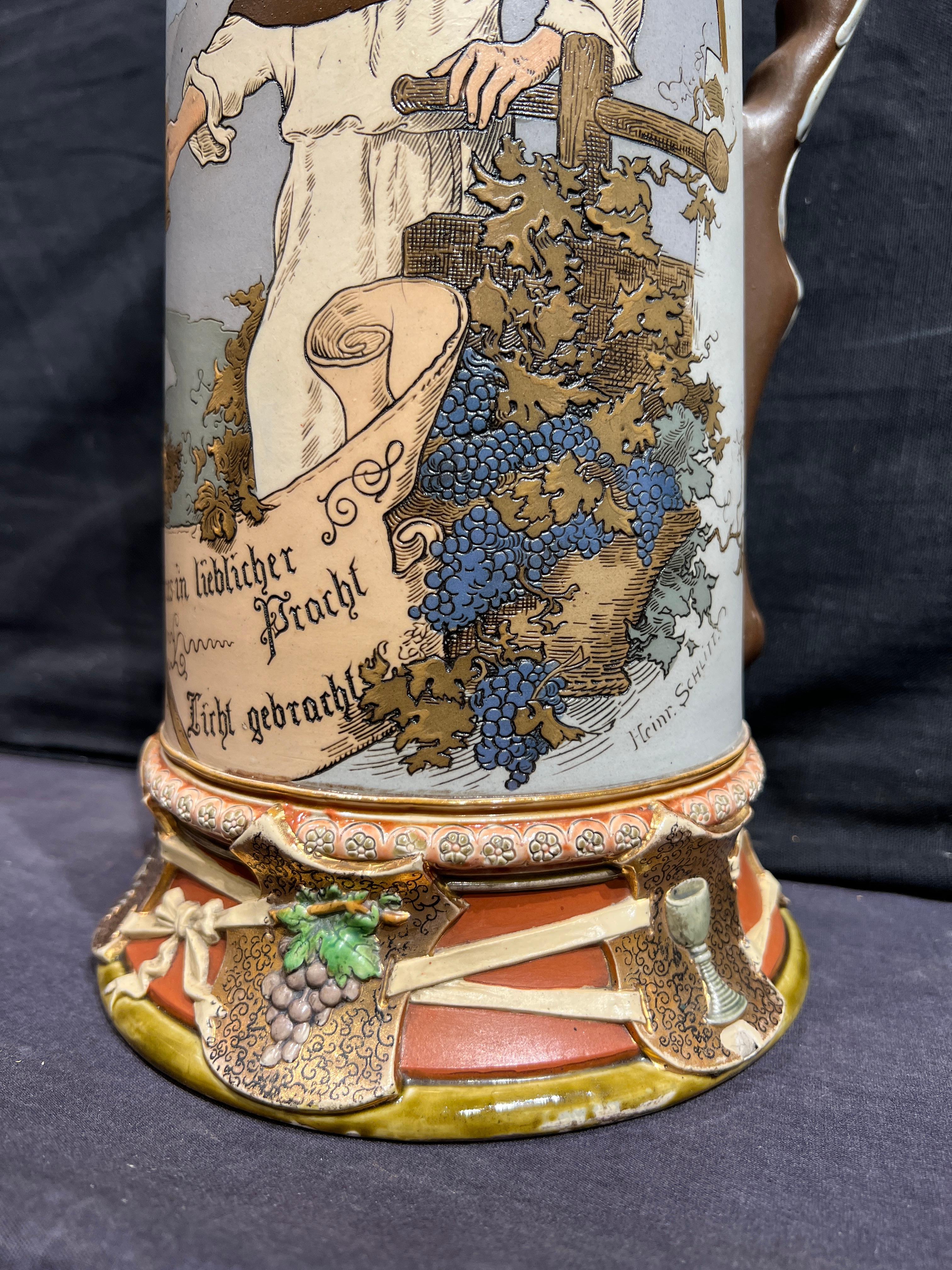 Stein à boire Mettlach Crusaders en vente 8