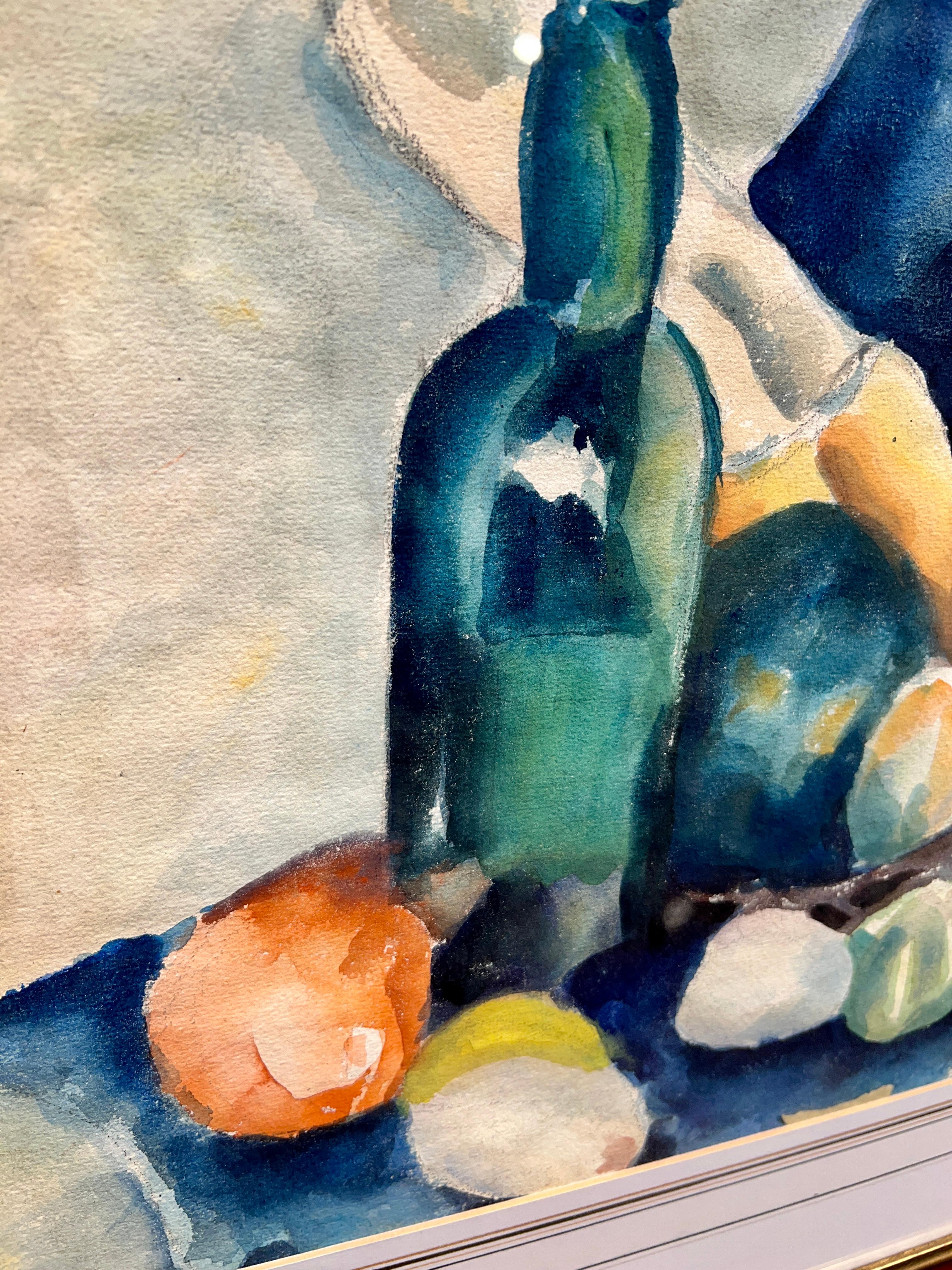 Summer Still Life, Wine, Melons and Fruit
Henry Lee McFee (American, 1886-1953)
Watercolor on Paper
Signed Lower Right
14 x 19 inches
22.75 x 28.75 inches with frame

Henry Lee McFee was born in St. Louis, Missouri in 1886. Between 1902 and 1905,