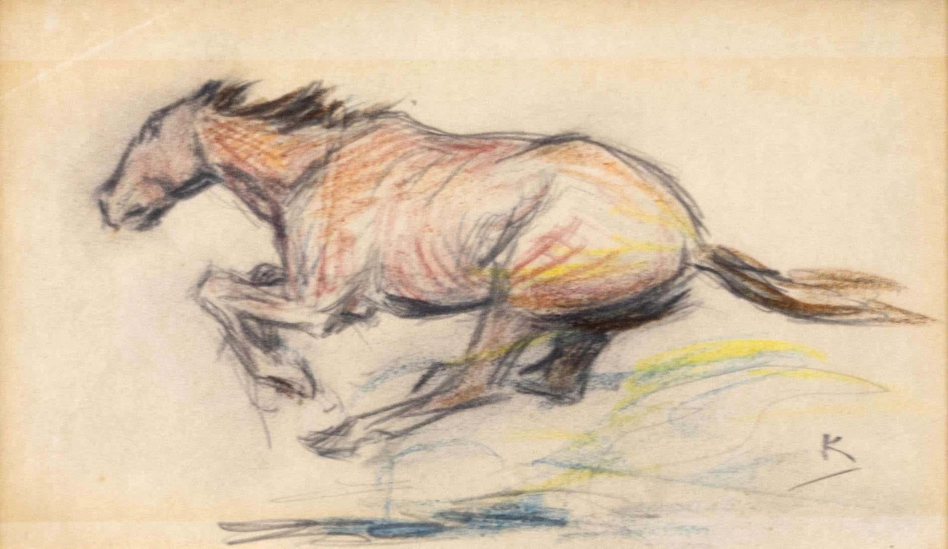 William Henry Dethlef Koerner Figurative Art - Running Horse
