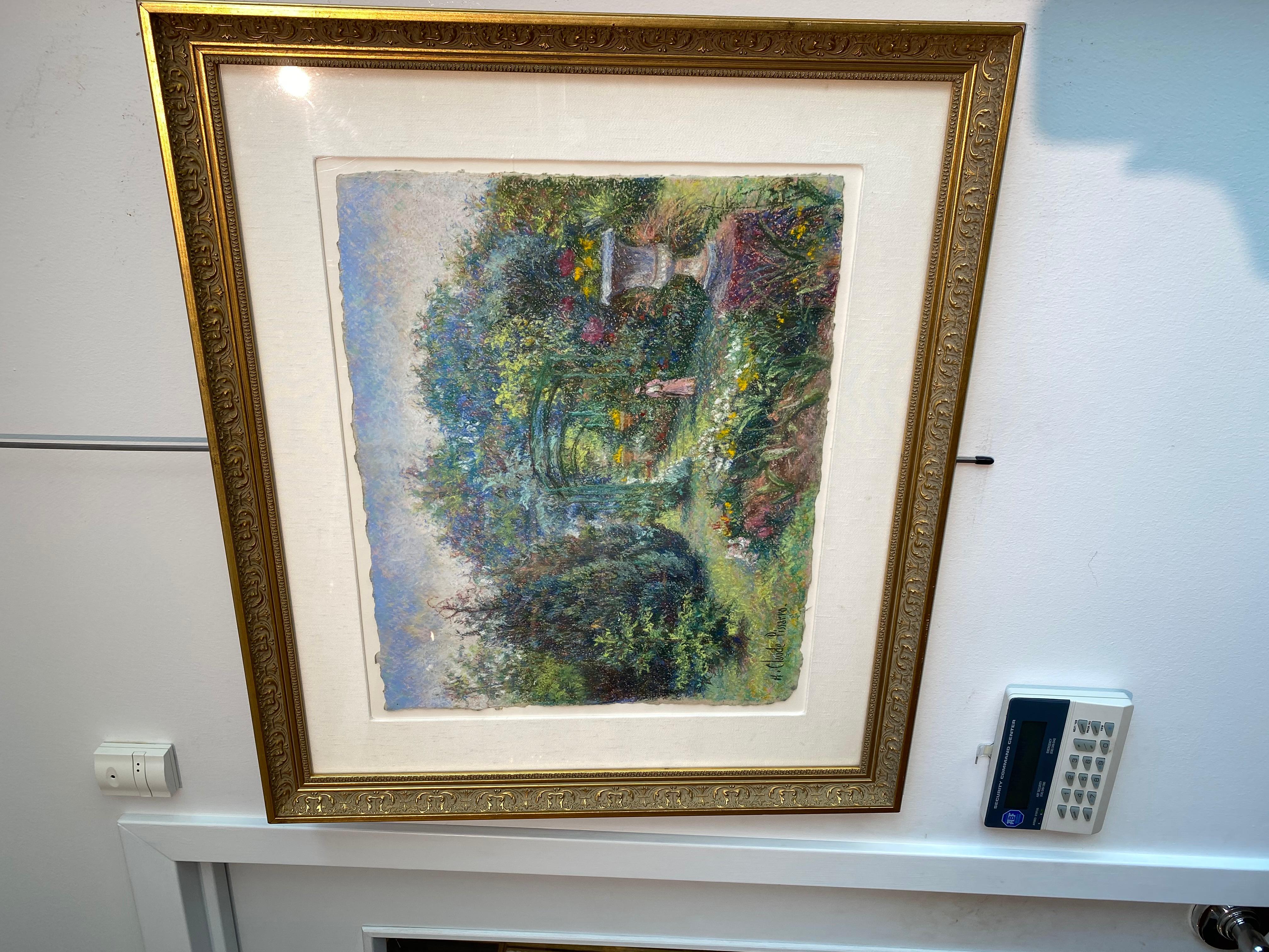 Katia en Rose, au Jardin de Marras (Impressionismus), Art, von Hughes Claude Pissarro