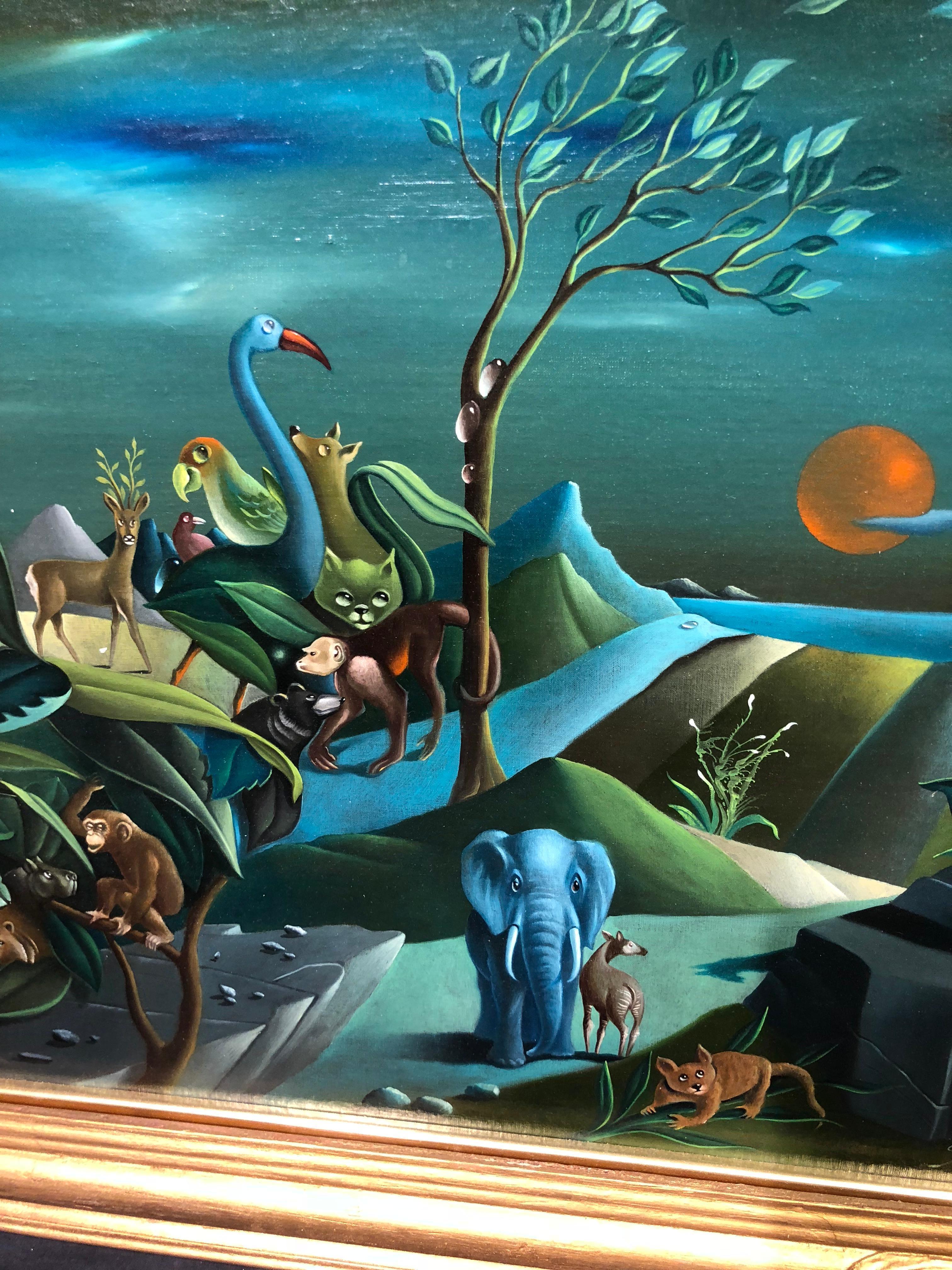 Jungle Fantasy - Surrealist Painting by Georges Spiro