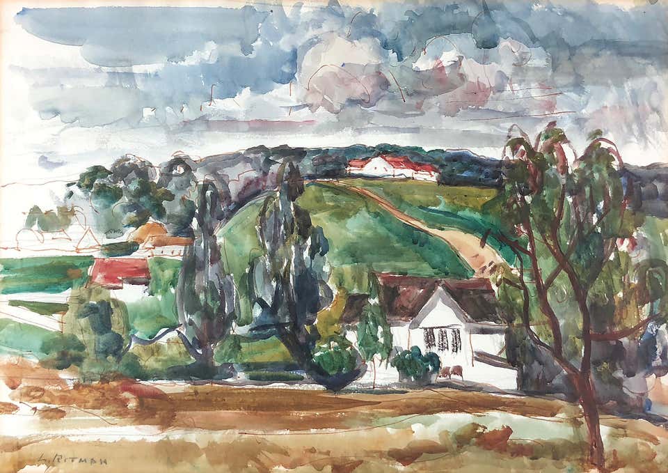 Hughes Claude Pissarro - Katia en Rose, au Jardin de Marras For Sale at ...