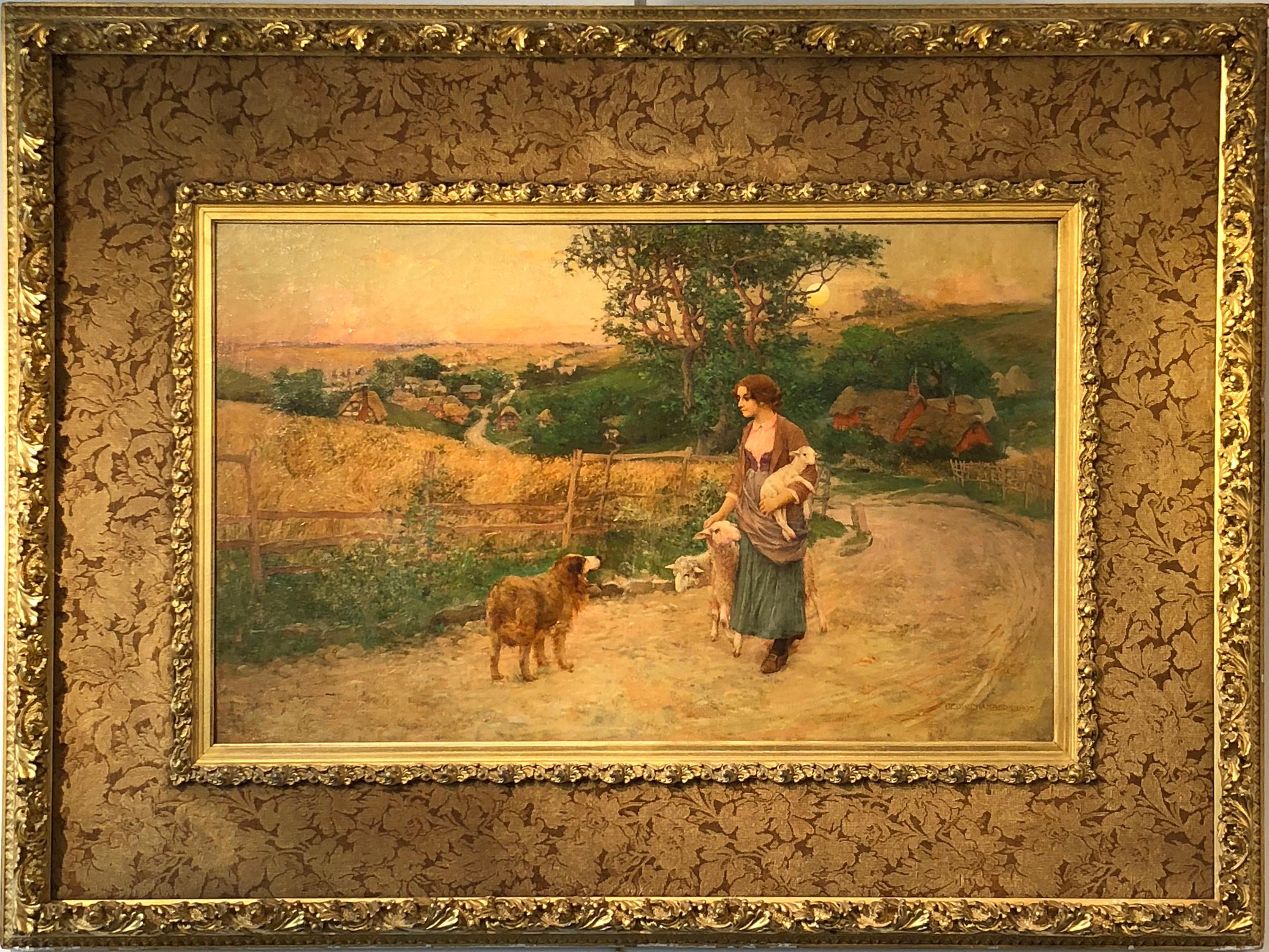 Poor Man's Flock - Painting by George Chambers