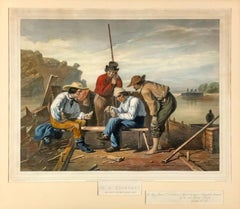 In a Quandary, Mississippi Raftmen Playing Cards