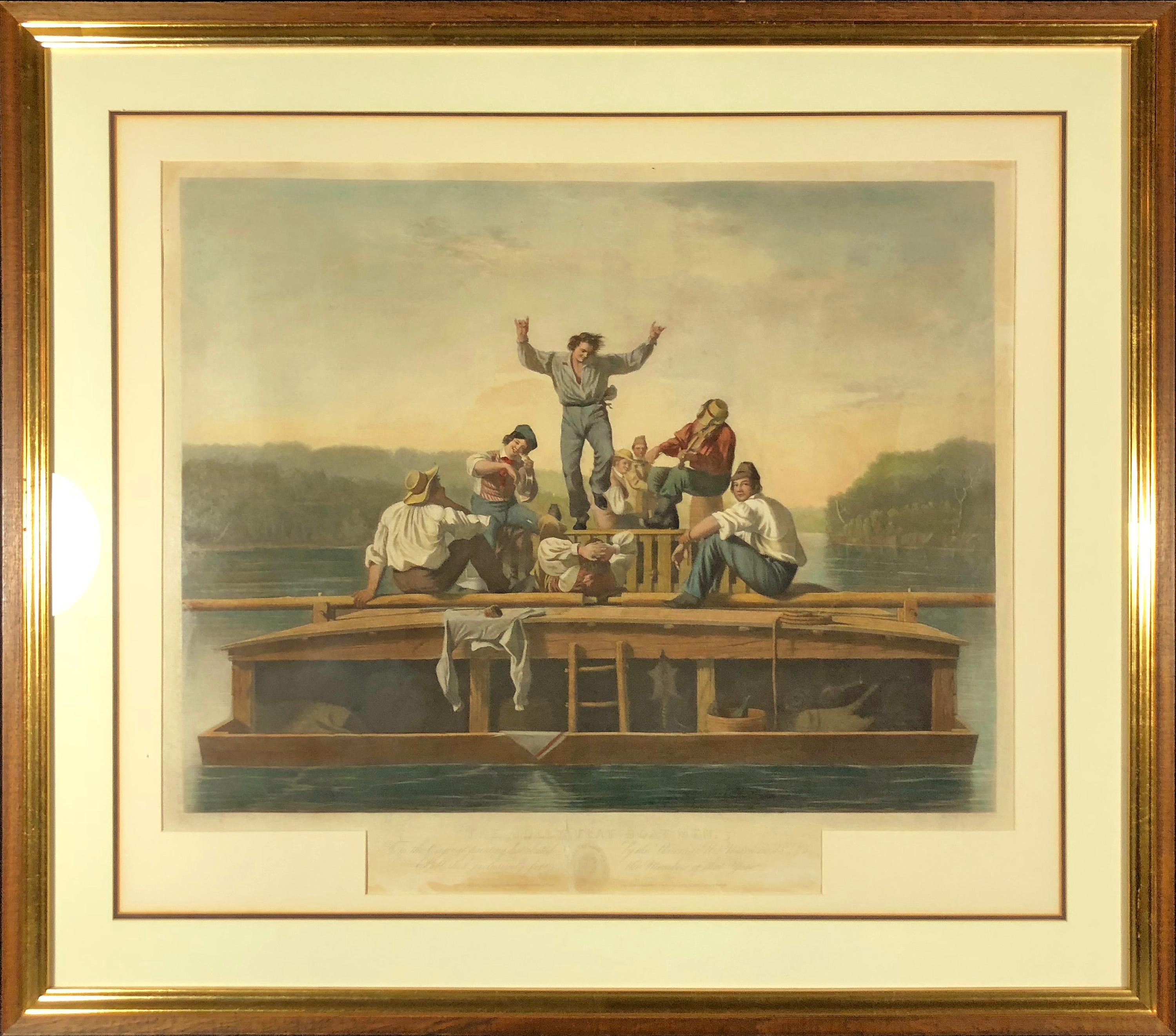 The Jolly Flatboatmen - Print by George Caleb Bingham