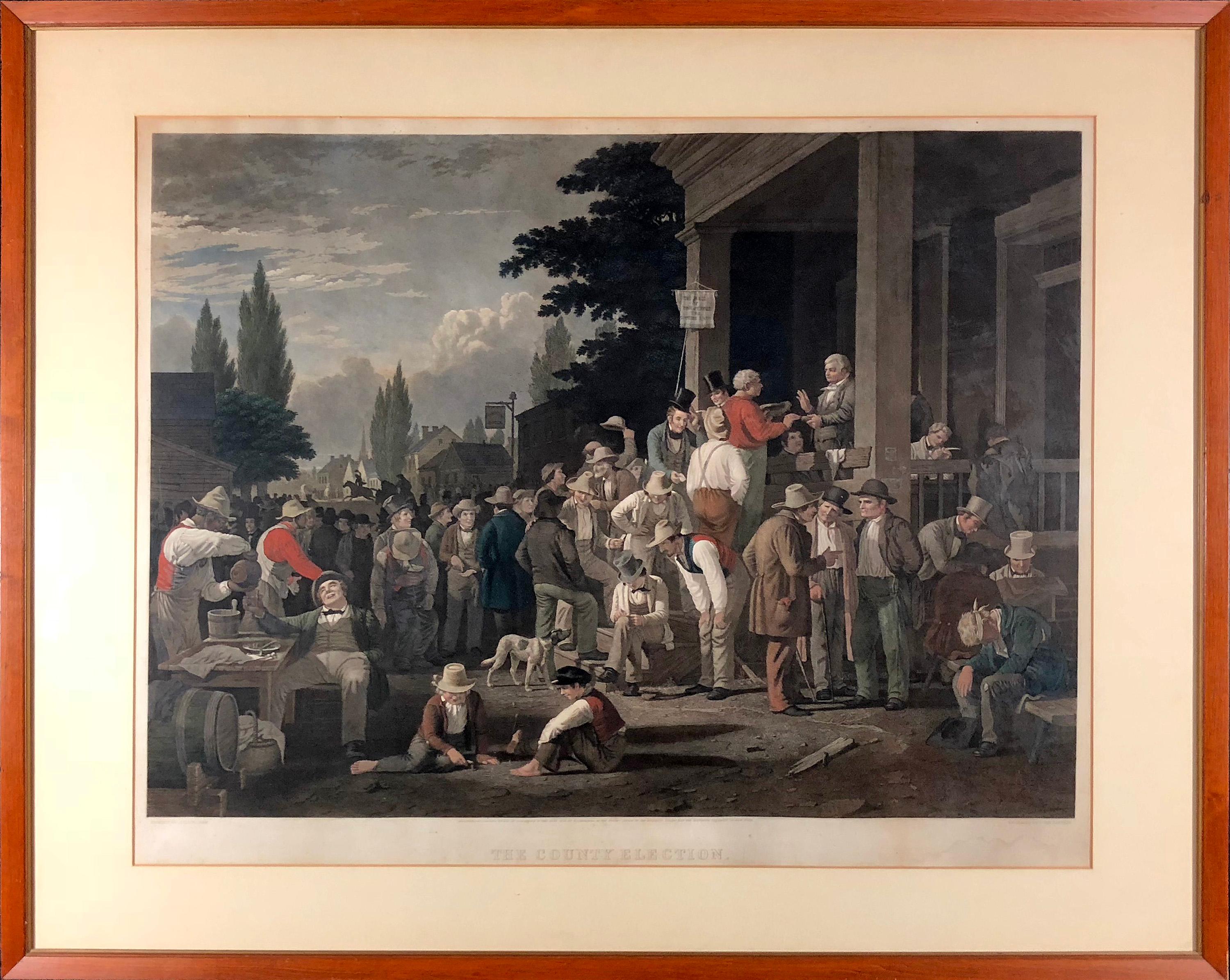 The County Election - Print by George Caleb Bingham