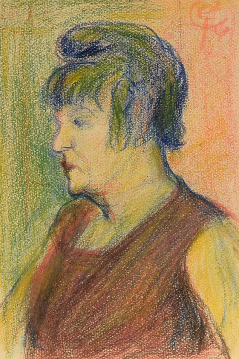 ""Porträt von La Goulue", Auguste Grass-Mick, Pastell, Porträt, Impressionist