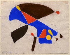 "Abstraction, " Douglass Morse Howell, mixed media, 1966, handmade paper