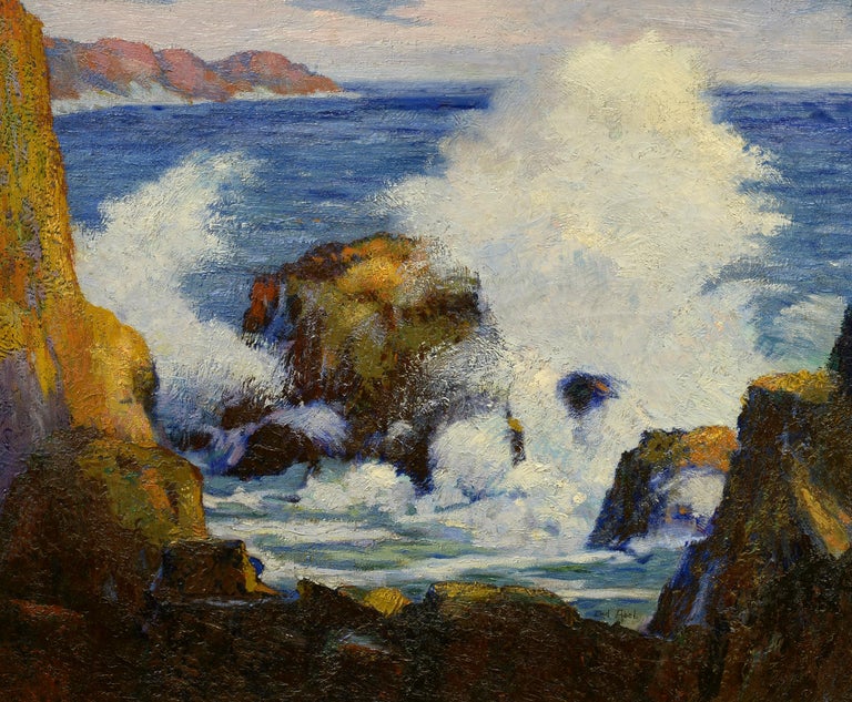 "Sea Spray, Laguna, " Carl Christian Abel, seascape, California impressionist - Painting by Carl Christian Abel