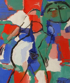 "Abstract Nude, " Anatoliy Tertychny, gouache, abstract, nude, contemporary