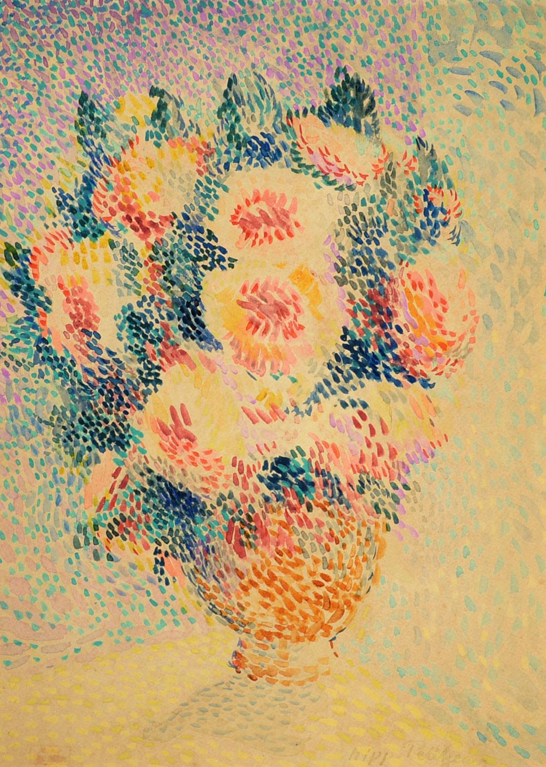 pointillism flowers