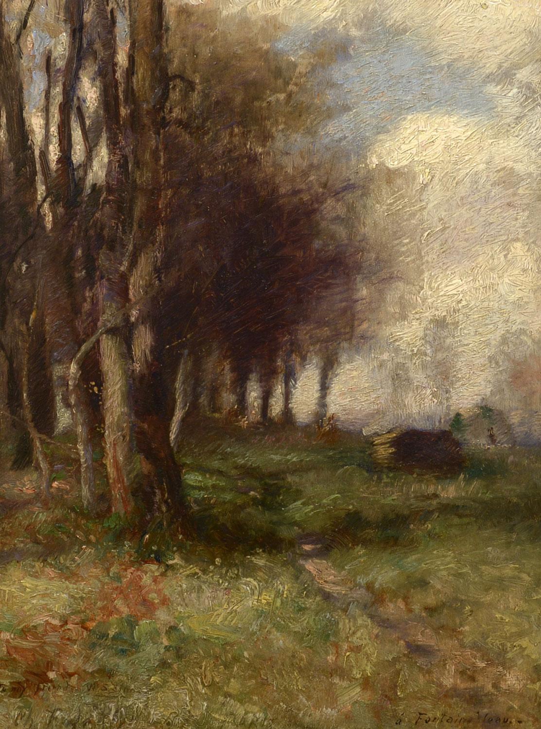 "a Fontainebleu, " Charles Francis DeKlyn, Barbizon, Óleo, Campiña francesa