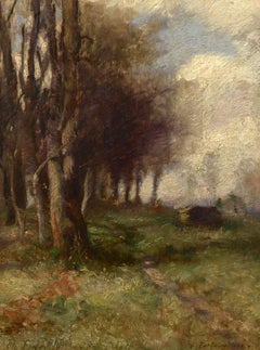 "a Fontainebleu, " Charles Francis DeKlyn, Barbizon, Oil, French Countryside
