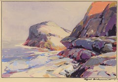 Monhegan, Boars Head, Gull Rock, Maine Coast, Artist Colony, Watercolor, Gouache