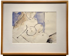 Nude, 1959, Ink and Watercolor, Figure, Mid-Century, American