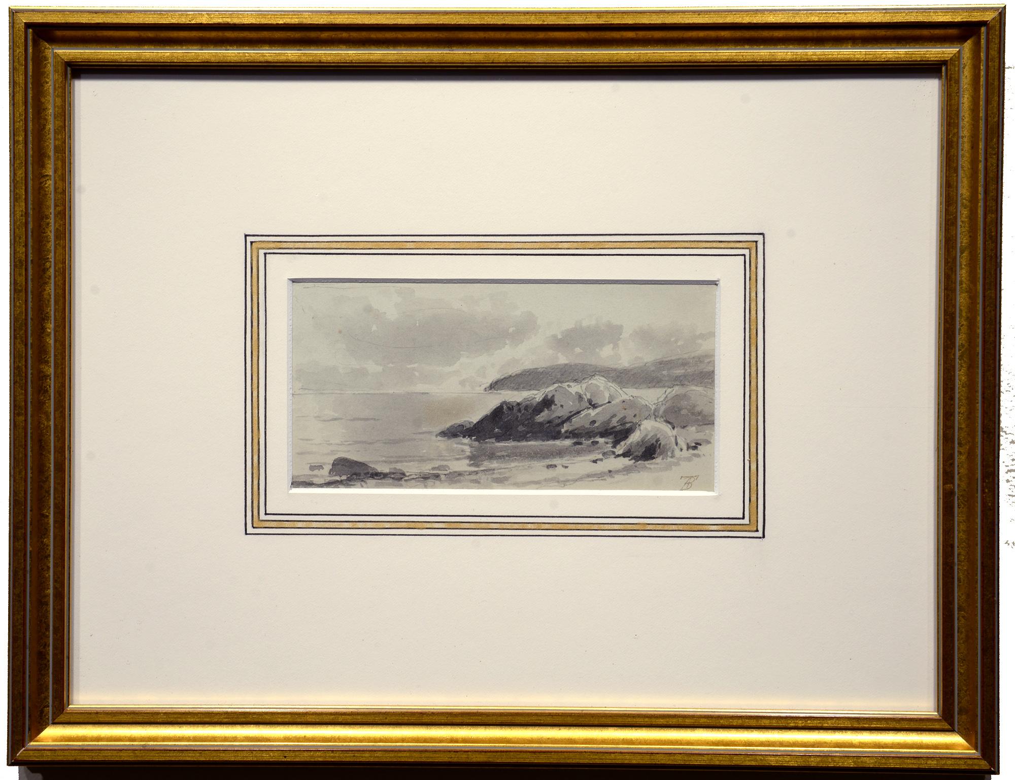 Silvery Day, Marine, Seascape, Landscape, Watercolor, American - Art by Alfred Thompson Bricher