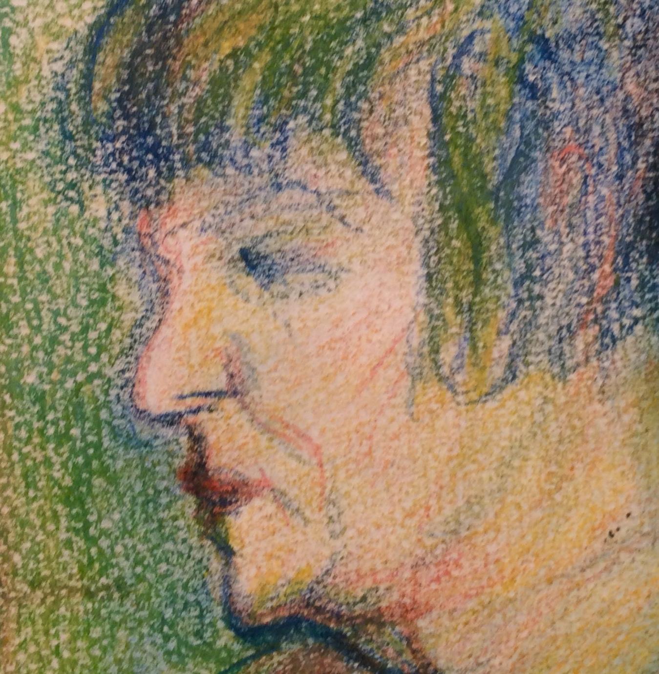 « Portrait de La Goulue », Auguste Grass-Mick, pastel, portrait, impressionniste en vente 2