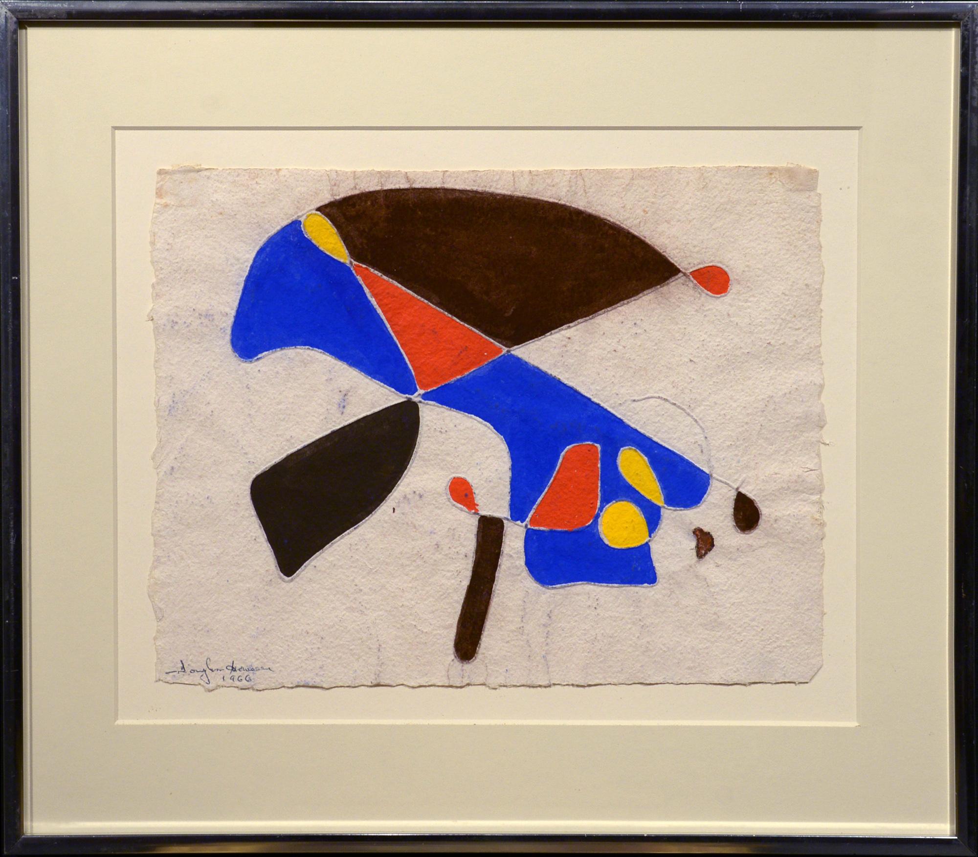 « Abstraction », Douglass Morse Howell, techniques mixtes, 1966, papier fait main en vente 1