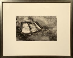 "At Sea, " William Thon, ink wash, sailboat, modernist, 20th century