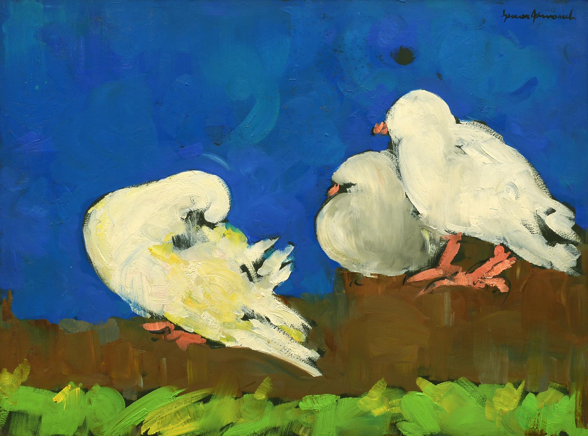 Gesner Armand Animal Painting - Three Birds