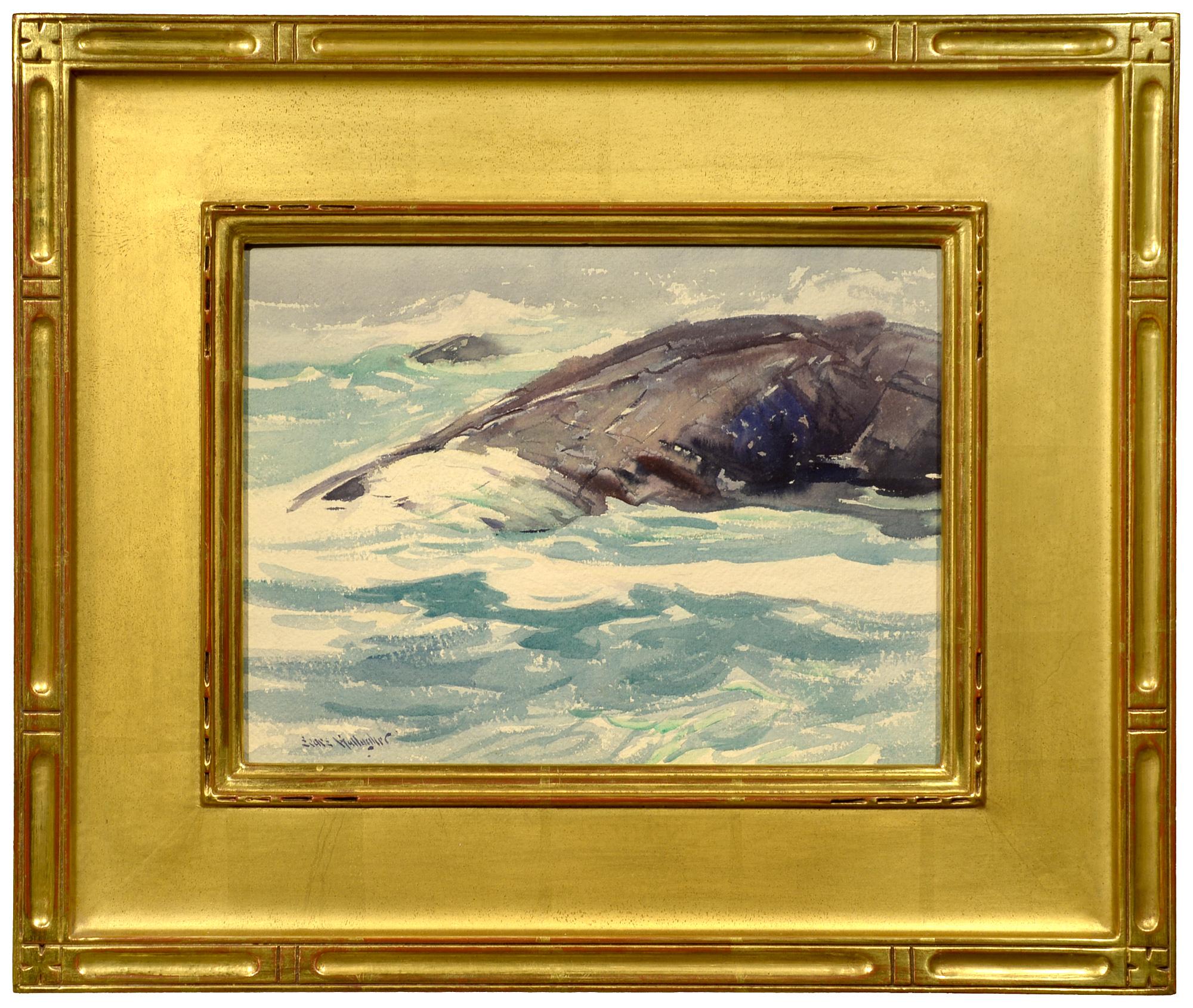 « Turquoise Seas », Sears Gallagher, réaliste, aquarelle en vente 1