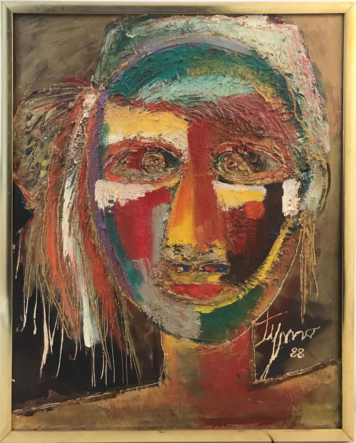 Portrait Painting di Timothee Pierre (Tymo) - Donna indiana dal volto africano