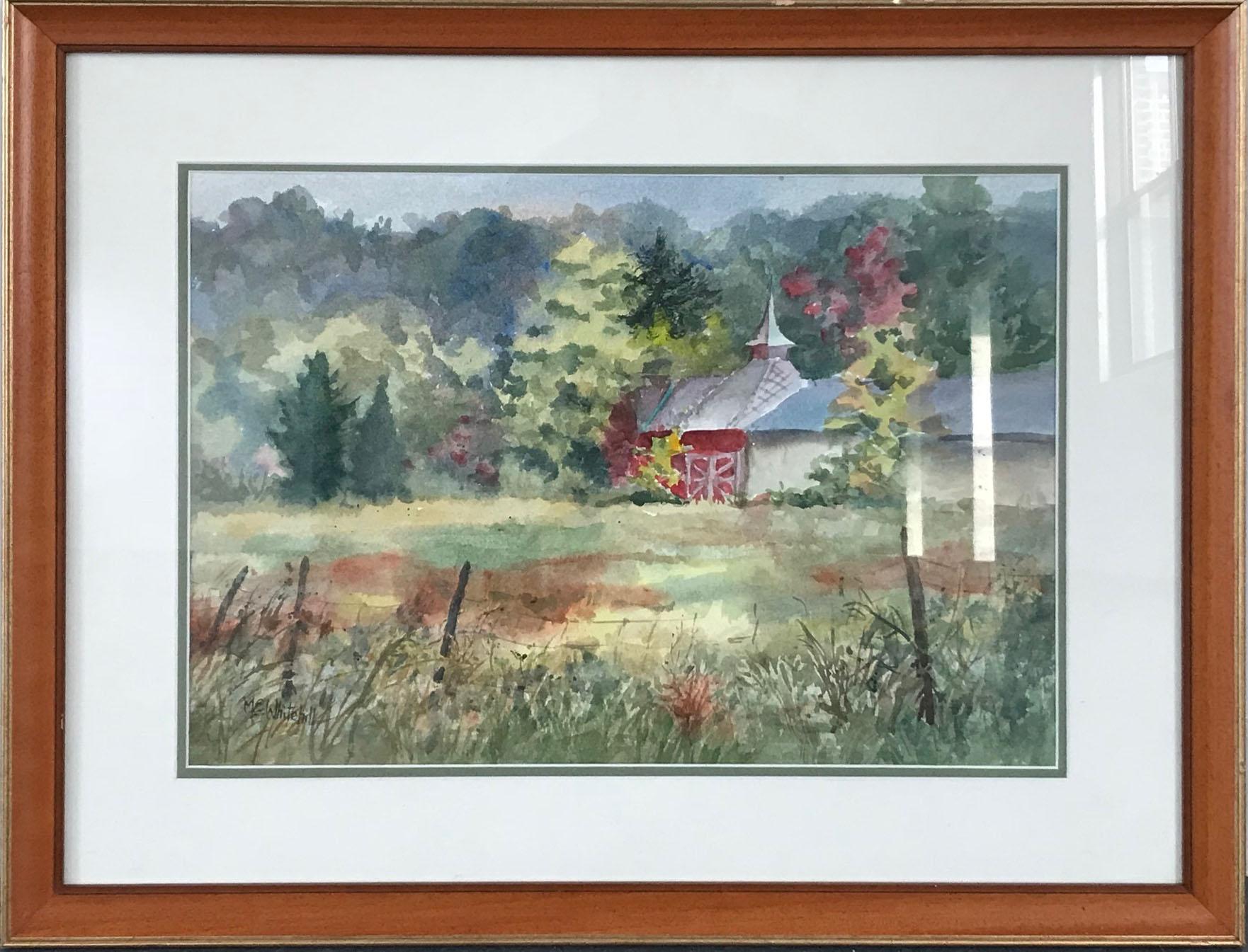 Mary Evelyn Whitehill Landscape Art - Untitled Watercolor : In the Country