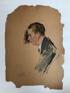 Untitled: Heads of Gentleman - two drawings