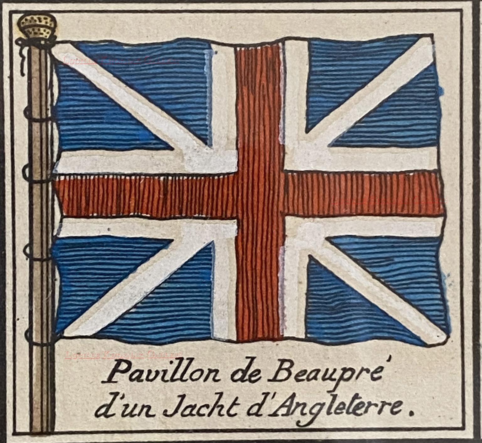 Tableau des Pavillons Que la Plupart des Nations Arborent a La Mer- Marine Flags - Other Art Style Print by Bellin, Jacques-Nicolas