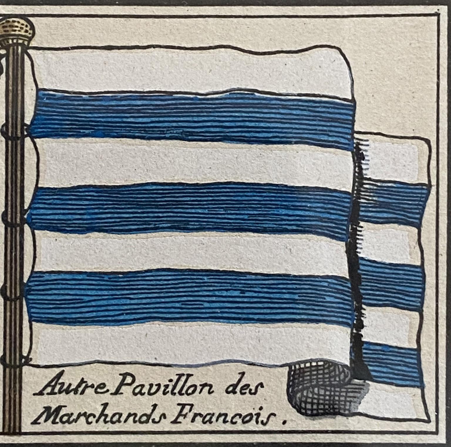 Tableau des Pavillons Que la Plupart des Nations Arborent a La Mer- Marine Flags - Beige Print by Bellin, Jacques-Nicolas