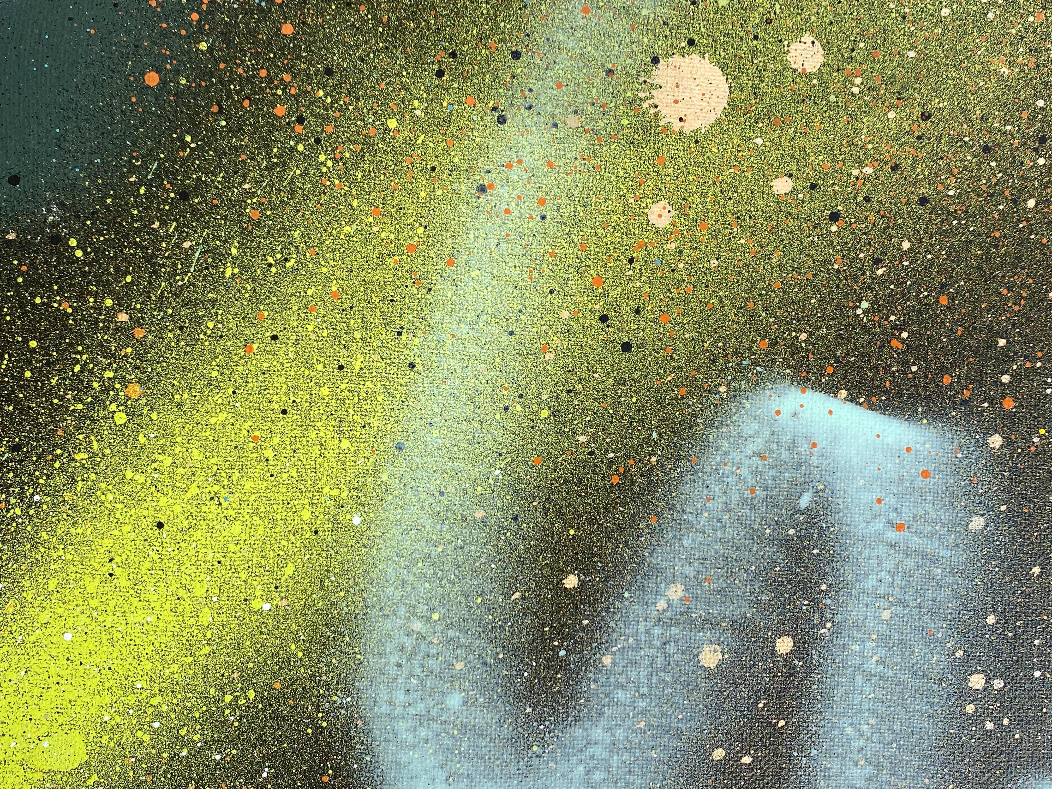 Gedanke im Raumfahrtraum 1 (Braun), Abstract Painting, von Jonathan Georgi