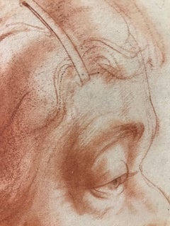 Venice (Red Charcoal Profile of an Elderly Lady)