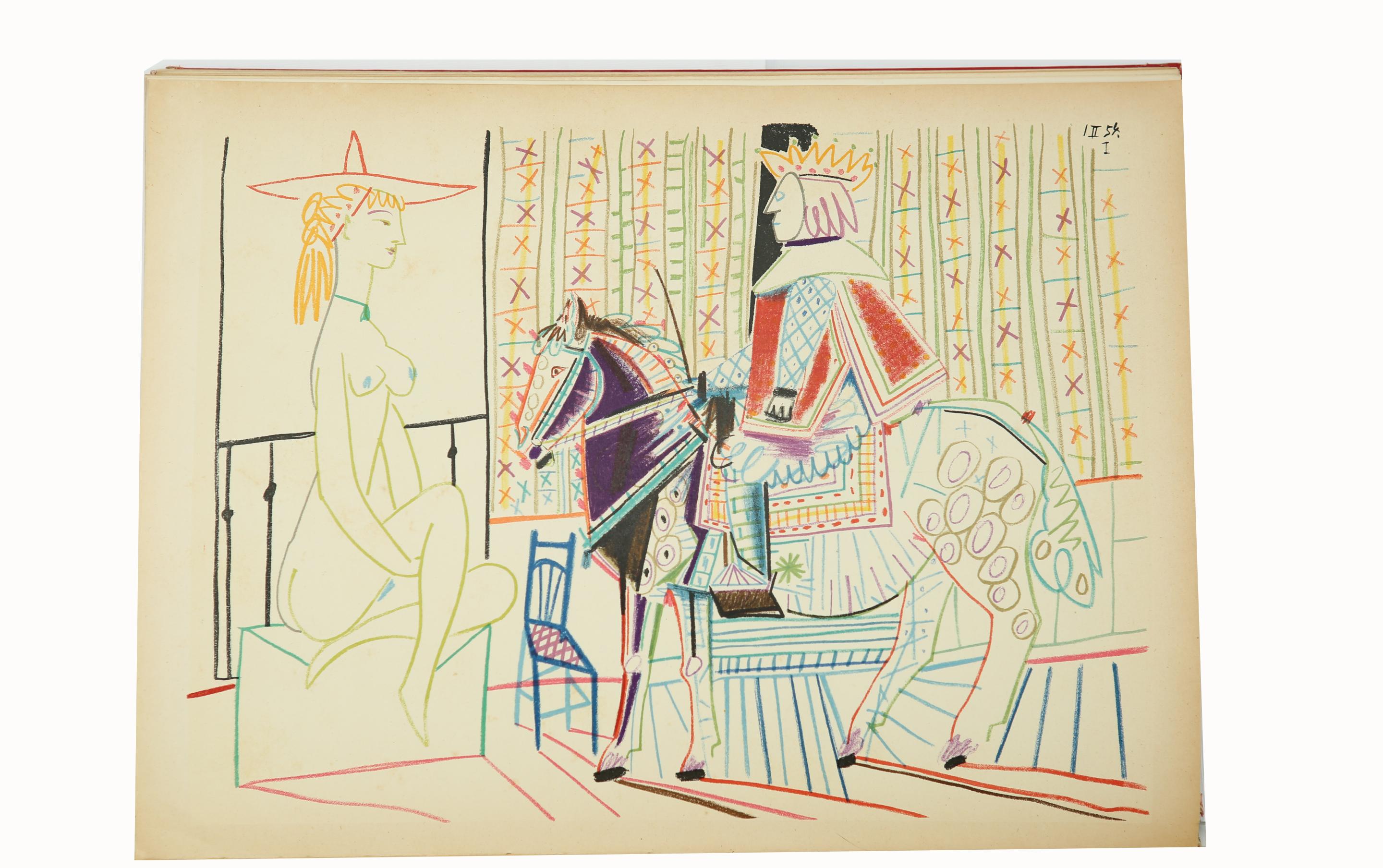 Picasso und die menschliche Komödie.  Suite von 180 Zeichnungen von Picasso. (Verve 29-30) im Angebot 1