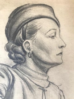 Untitled: 1930s Drawing Of  A Seated Woman