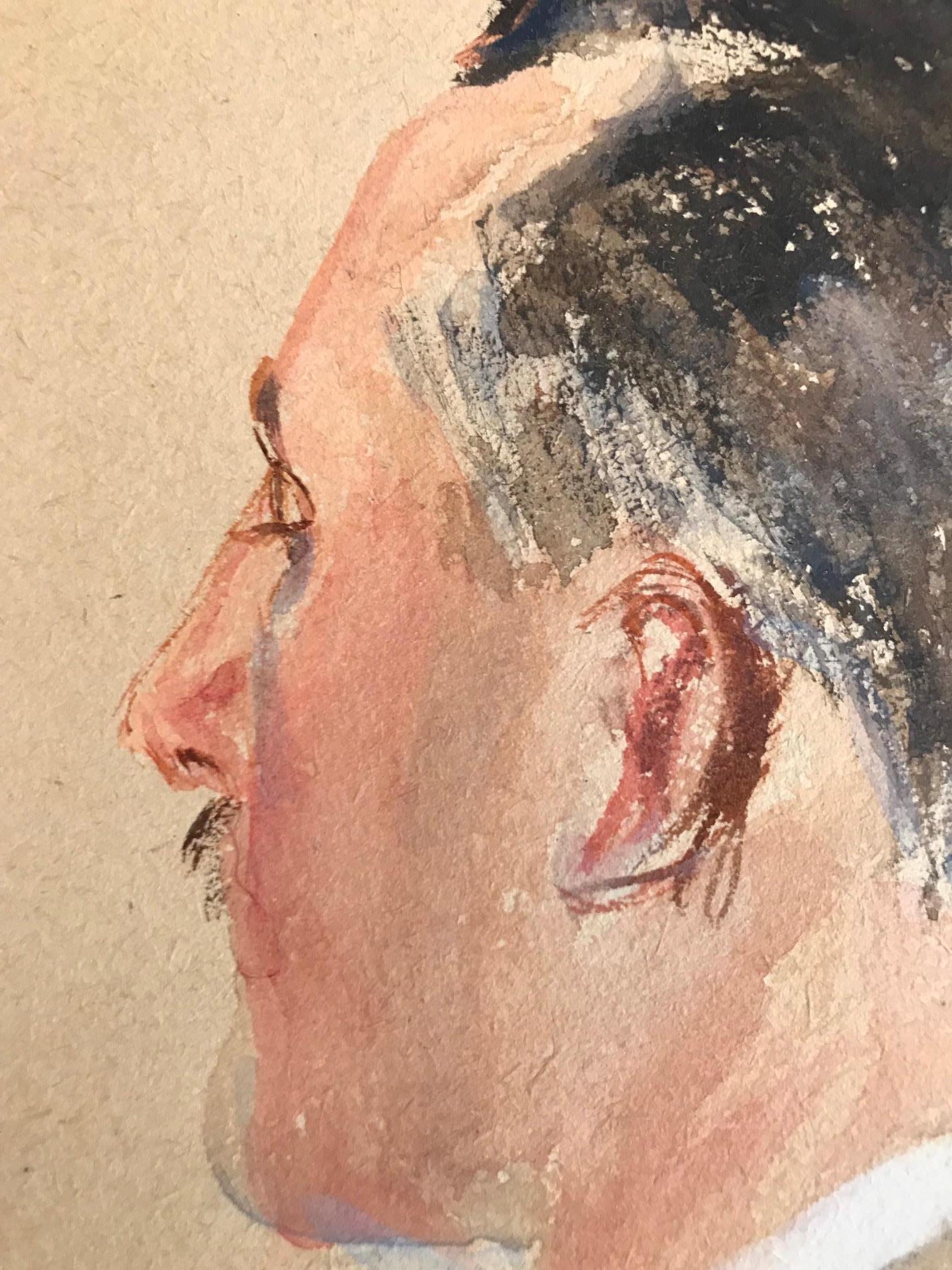 Untitled: Head of a Gentleman - Art by John Lagatta