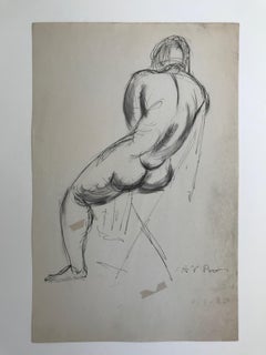 Vintage Untitled: Rearview Of a Seated Nude