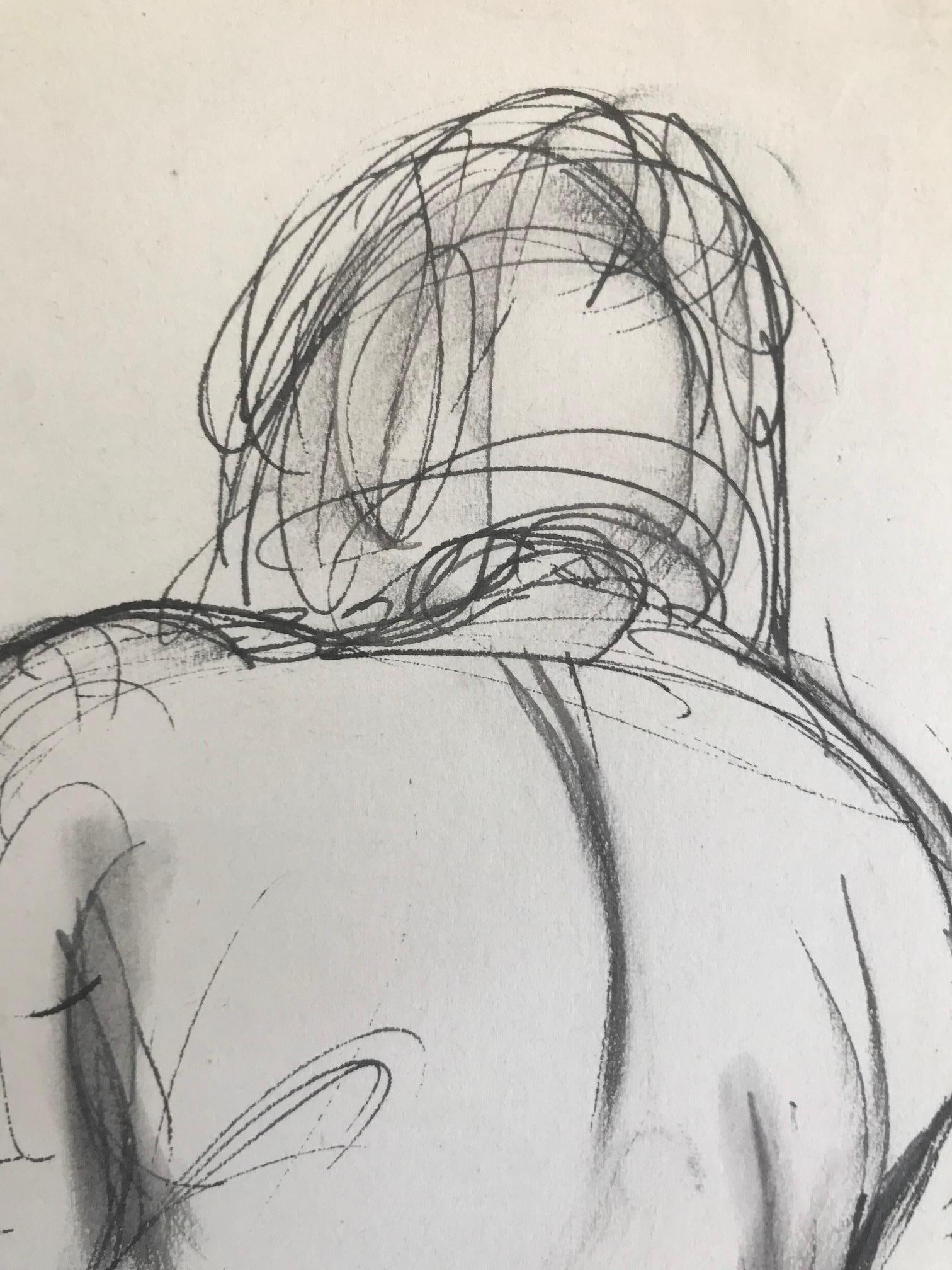 Sans titre : Rearview of a Seated Nude (Voir d'un nu assis) - Art de Henry Varnum Poor
