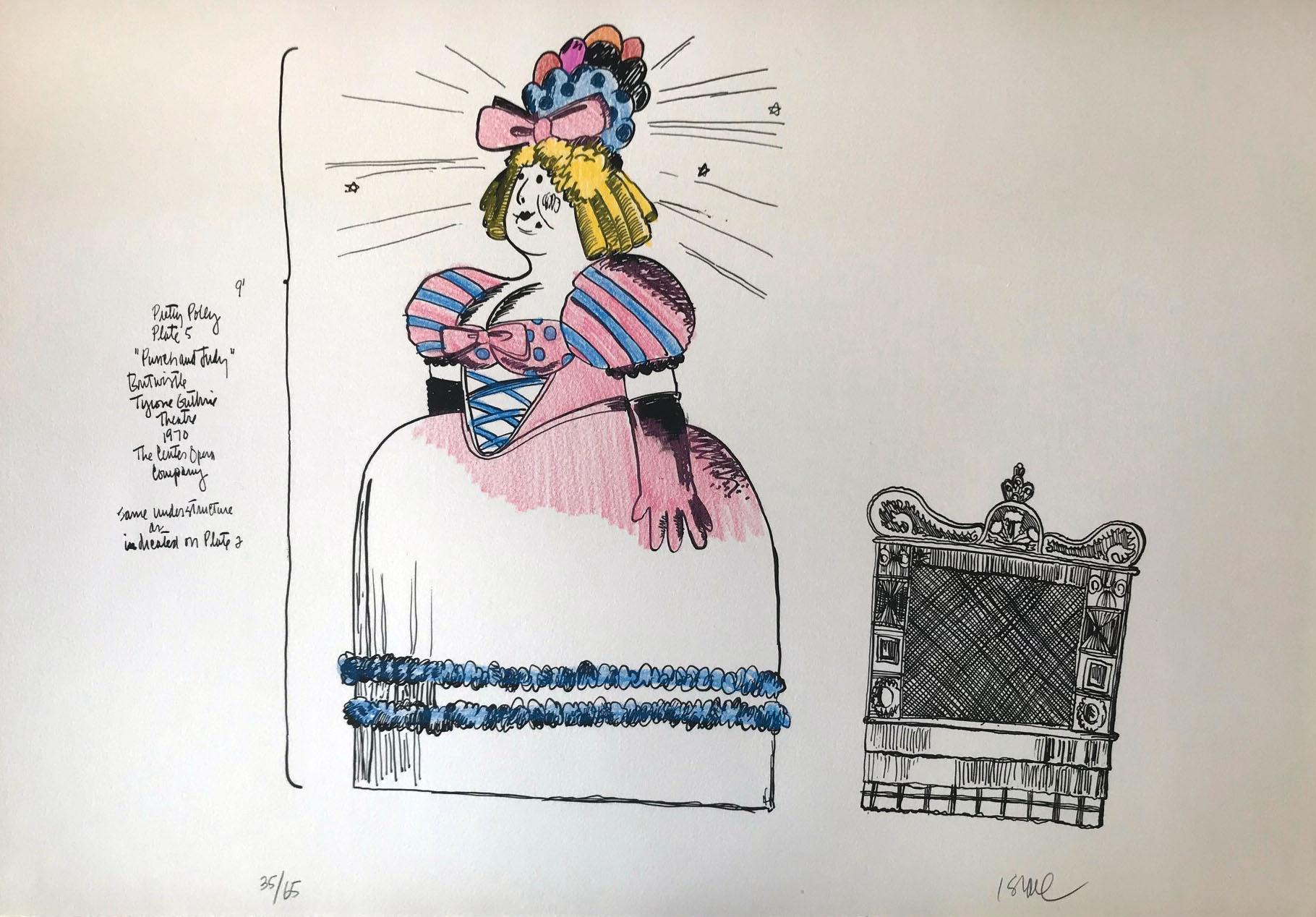 Figurative Print di Robert Israel - Pretty Polly: Edizione 35/65 (Da Punch & Judy, sette litografie colorate a mano)