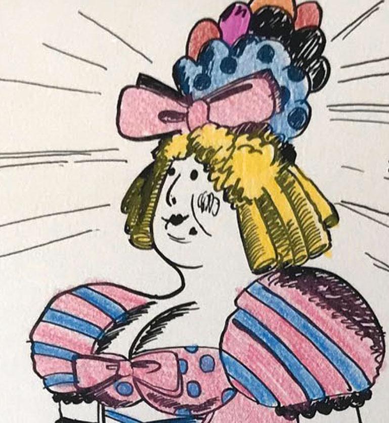 Pretty Polly : Édition 35/65 (De Punch & Judy, sept lithographies colorées à la main) - Print de Robert Israel