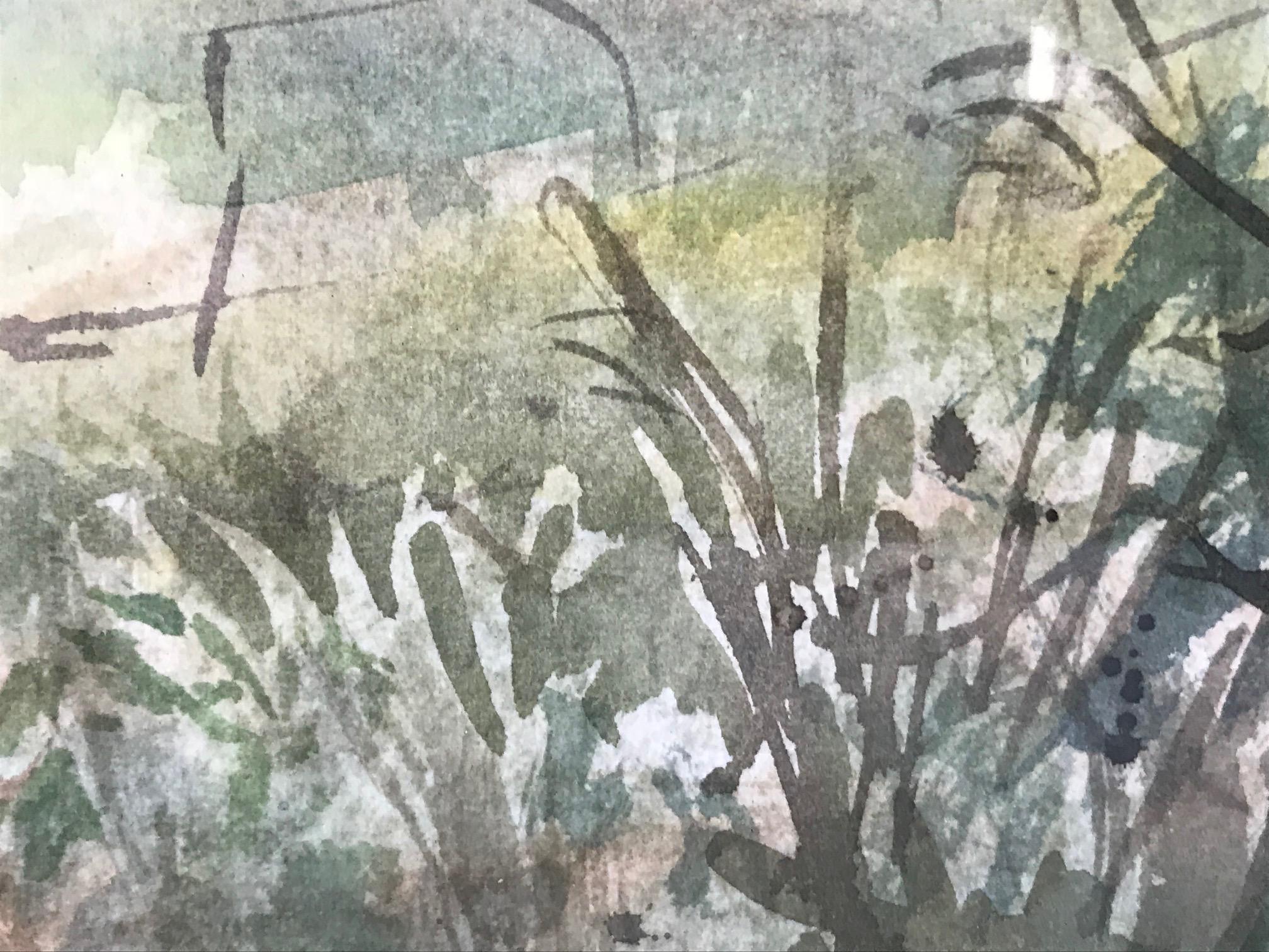 Untitled Watercolor : In the Country - Impressionist Art by Mary Evelyn Whitehill