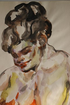 Ohne Titel: Nude-Twist, allein sitzender Akt