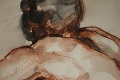 Ohne Titel: Sitzender Akt auf der linken Seite