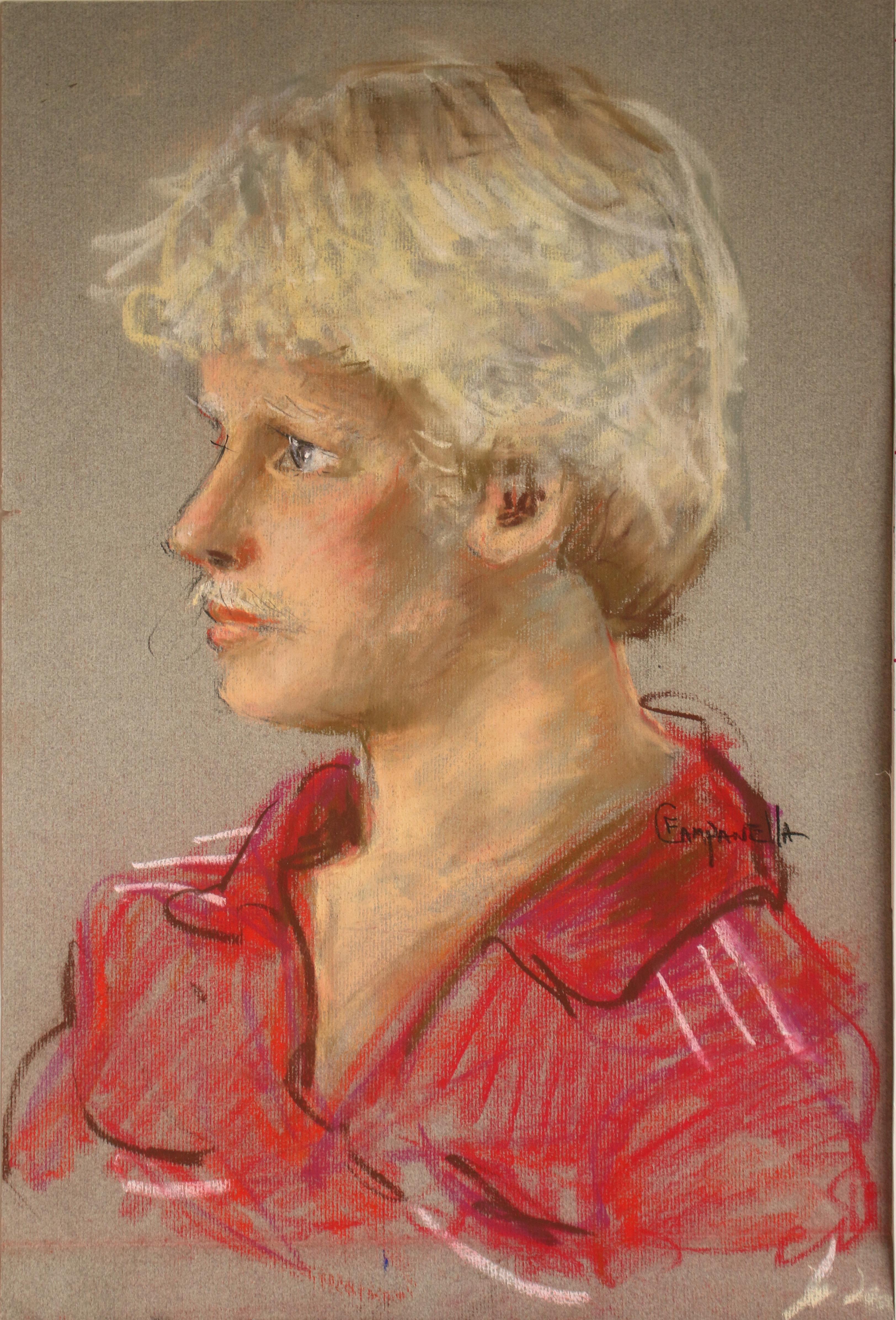 Frank Campanella Figurative Art - Untitled: Portrait of A Blond Male